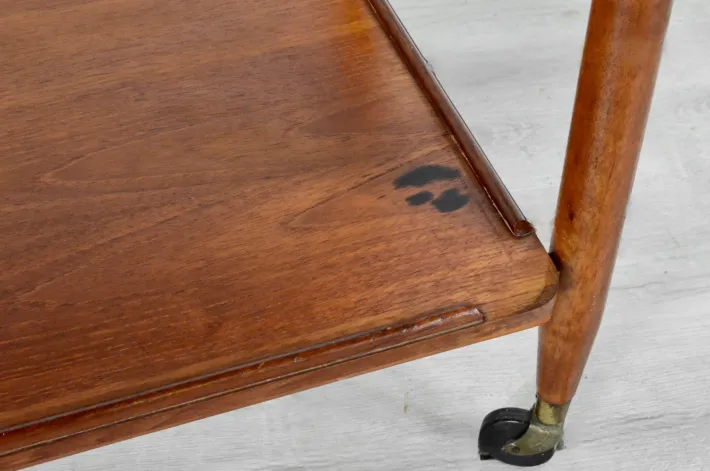 Pamono Mid-Century Modern Teak Cocktail Trolley from White & Newton New