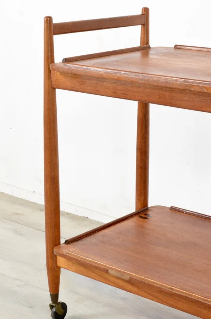 Pamono Mid-Century Modern Teak Cocktail Trolley from White & Newton New