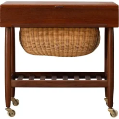 Pamono Mid-Century Modern Teak Sewing Table by Ejvind Johannson for FDB Mobler, 1960s Best