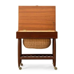 Pamono Mid-Century Modern Teak Sewing Table by Ejvind Johannson for FDB Mobler, 1960s Best