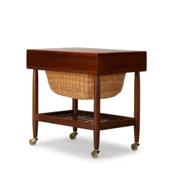 Pamono Mid-Century Modern Teak Sewing Table by Ejvind Johannson for FDB Mobler, 1960s Best