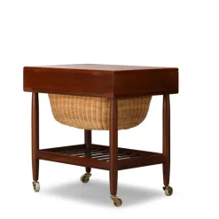Pamono Mid-Century Modern Teak Sewing Table by Ejvind Johannson for FDB Mobler, 1960s Best
