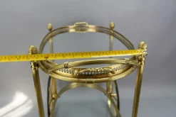 Pamono Mid-Century Modern 2-Tier Brass and Glass Bar Cart in the style of Maison Baguès, 1950s Online