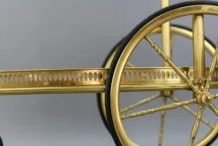 Pamono Mid-Century Modern 2-Tier Brass and Glass Bar Cart in the style of Maison Baguès, 1950s Online