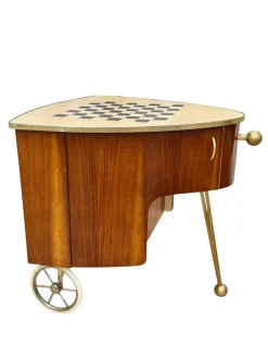 Pamono Mid-Century Modern Trolley in Teak Veneer and Brass, 1950s Discount