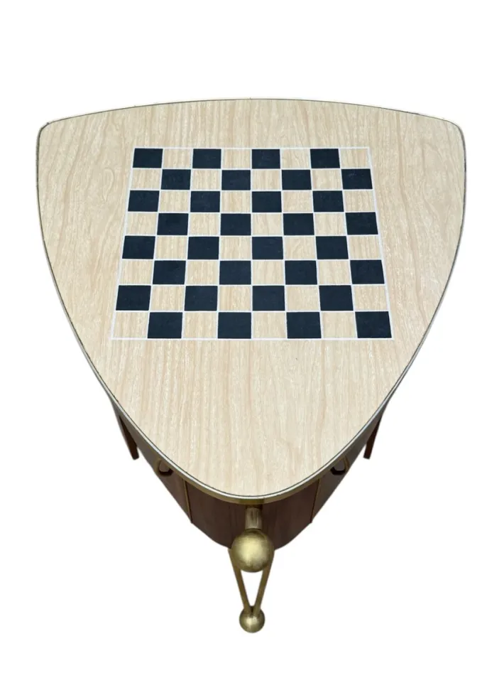 Pamono Mid-Century Modern Trolley in Teak Veneer and Brass, 1950s Discount