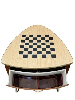 Pamono Mid-Century Modern Trolley in Teak Veneer and Brass, 1950s Discount