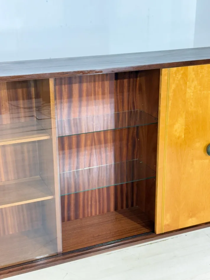 Pamono Mid-Century Modern Vitrine Highboard in Birch