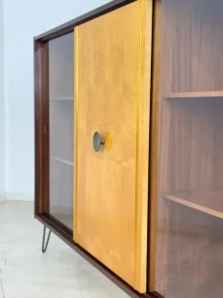 Pamono Mid-Century Modern Vitrine Highboard in Birch