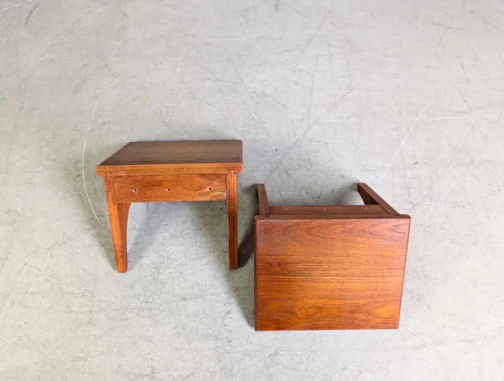 Pamono Midcentury Modern Wall Consoles in Teak, 1960, Set of 2 Sale