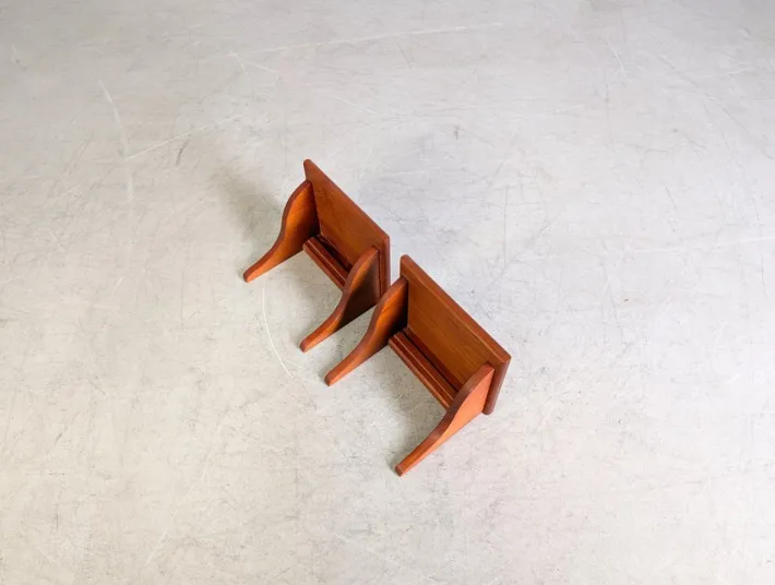 Pamono Midcentury Modern Wall Consoles in Teak, 1960, Set of 2 Sale