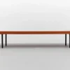Pamono Mid-Century Modern Walnut Bench with Metal Feet, 1960s Clearance