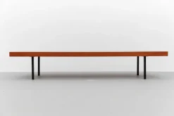 Pamono Mid-Century Modern Walnut Bench with Metal Feet, 1960s Clearance