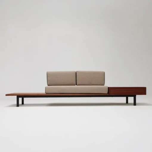 Pamono Mid-Century Modern Wood Bench attributed to Charlotte Perriand for Cansado, 1958 Clearance