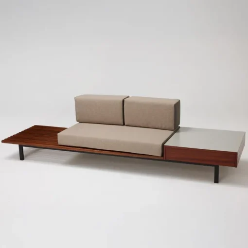 Pamono Mid-Century Modern Wood Bench attributed to Charlotte Perriand for Cansado, 1958 Clearance