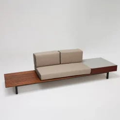 Pamono Mid-Century Modern Wood Bench attributed to Charlotte Perriand for Cansado, 1958 Clearance