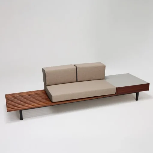 Pamono Mid-Century Modern Wood Bench attributed to Charlotte Perriand for Cansado, 1958 Clearance