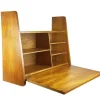 Pamono Mid-Century Modern Wooden Drop Off Wall Secretary attributed to Marcel Gascoin, 1950s New