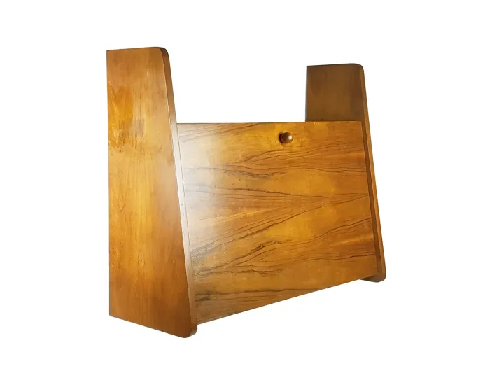 Pamono Mid-Century Modern Wooden Drop Off Wall Secretary attributed to Marcel Gascoin, 1950s New