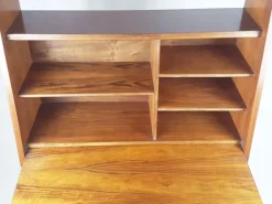 Pamono Mid-Century Modern Wooden Drop Off Wall Secretary attributed to Marcel Gascoin, 1950s New