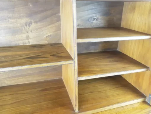 Pamono Mid-Century Modern Wooden Drop Off Wall Secretary attributed to Marcel Gascoin, 1950s New