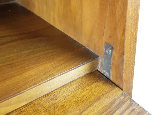 Pamono Mid-Century Modern Wooden Drop Off Wall Secretary attributed to Marcel Gascoin, 1950s New