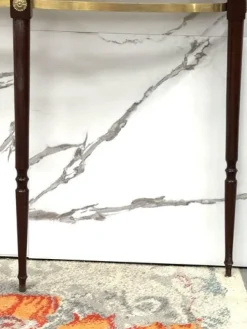 Pamono Mid-Century Modernist Console Table with Mirror in Brass, 1950s, Set of 2 Online