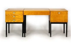 Pamono Mid-Century Modular Ash Desk with Mirror from Up Zavody, Czechoslovakia, 1970s Outlet