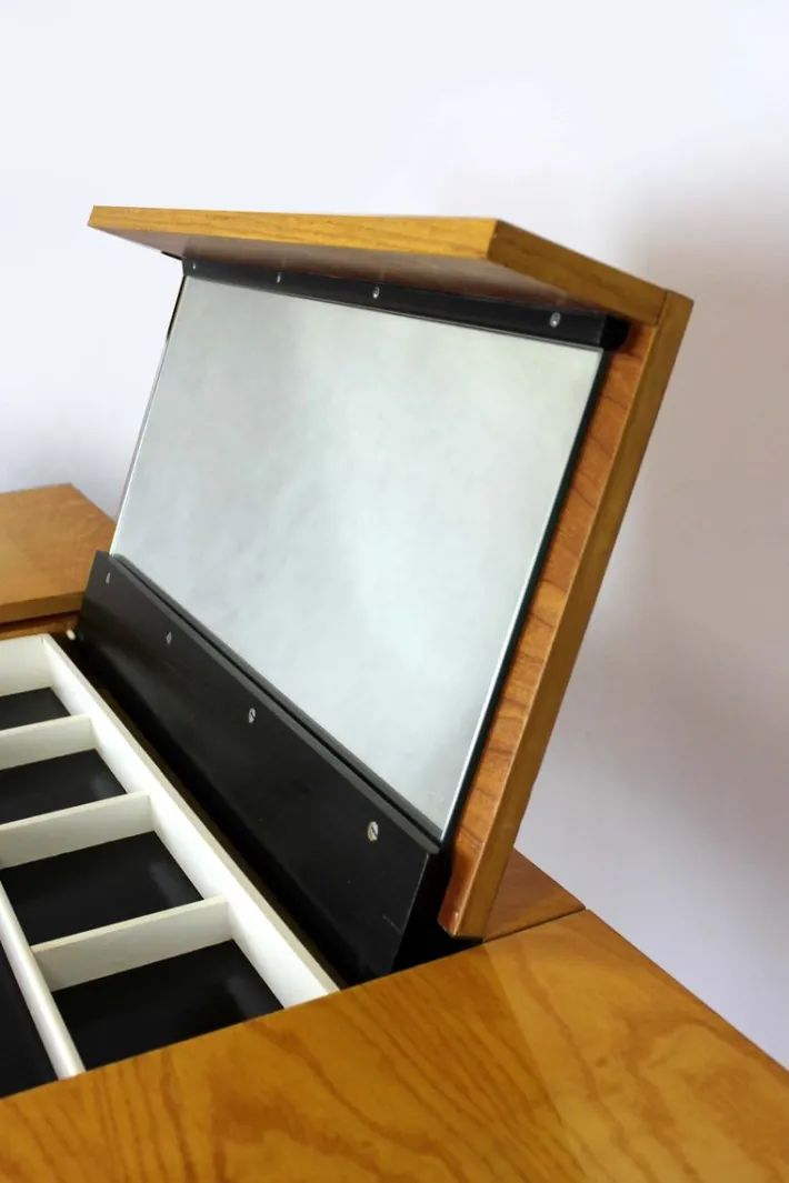 Pamono Mid-Century Modular Ash Desk with Mirror from Up Zavody, Czechoslovakia, 1970s Outlet