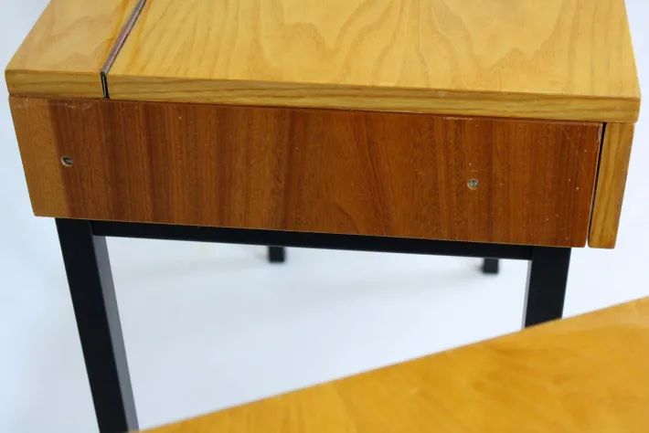 Pamono Mid-Century Modular Ash Desk with Mirror from Up Zavody, Czechoslovakia, 1970s Outlet