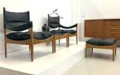 Pamono Mid-Century Modus Armchair, Table & Stool in Oak by Kristian Solmer Vedel for Soren Willadsen, Denmark, 1960s, Set of 4 Best