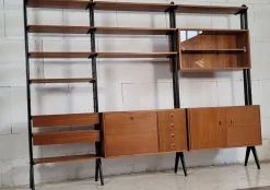 Pamono Mid-Century Omnia Model Keralo Teak Standing Shelving System, 1960s Best