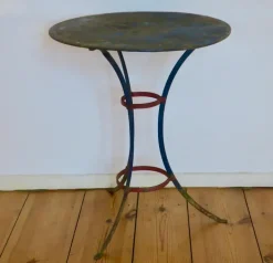 Pamono Mid-Century Patinated Iron Bistro, France, 1960s