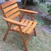 Pamono Mid-Century Patinated Wood Folding Garden or Patio Elbow Chair, 1960s Hot