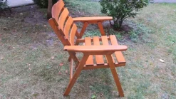 Pamono Mid-Century Patinated Wood Folding Garden or Patio Elbow Chair, 1960s Hot
