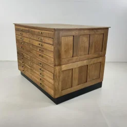 Pamono Mid-Century Plan Chest with Brass D Handles from Staverton Clearance