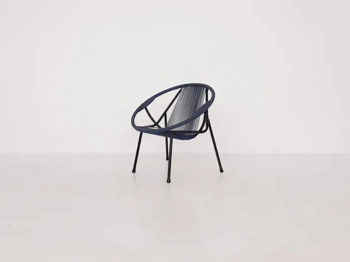 Pamono Mid-Century Plastic Thread Outdoor Club Chair, 1960s Hot