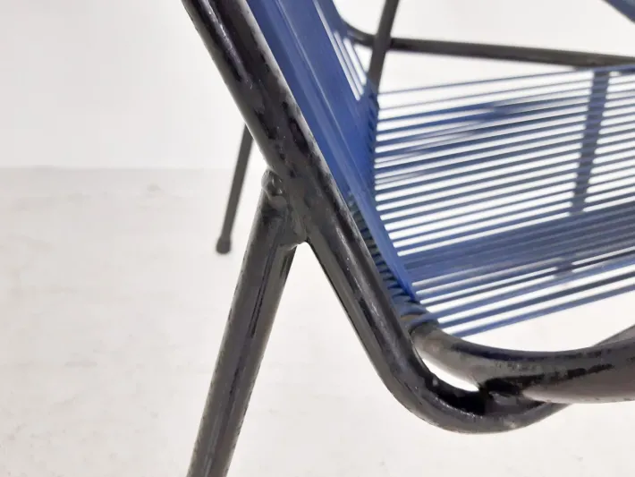 Pamono Mid-Century Plastic Thread Outdoor Club Chair, 1960s Hot