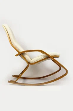 Pamono Mid-Century Plywood Rocking Chair by Ludvik Volak for Drevopodnik Holesov, 1960s New