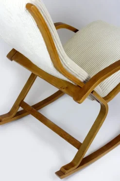 Pamono Mid-Century Plywood Rocking Chair by Ludvik Volak for Drevopodnik Holesov, 1960s New