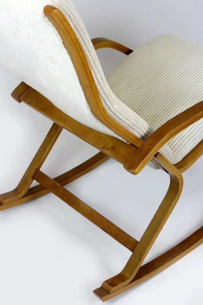 Pamono Mid-Century Plywood Rocking Chair by Ludvik Volak for Drevopodnik Holesov, 1960s New