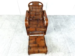 Pamono Mid-Century Rattan and Bamboo Garden Chair, 1950s Outlet