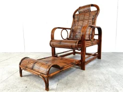 Pamono Mid-Century Rattan and Bamboo Garden Chair, 1950s Outlet