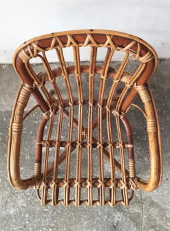 Pamono Mid-Century Rattan and Bamboo Baby Chair, 1950s Discount