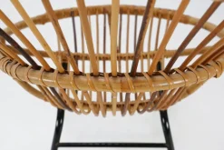Pamono Mid-Century Rattan Childrens Lounge Chair, the Netherlands, 1960s