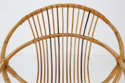 Pamono Mid-Century Rattan Childrens Lounge Chair, the Netherlands, 1960s