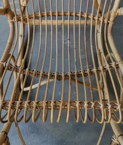 Pamono Mid-Century Rattan Rocking Chair from Rohé Noordwolde Outlet