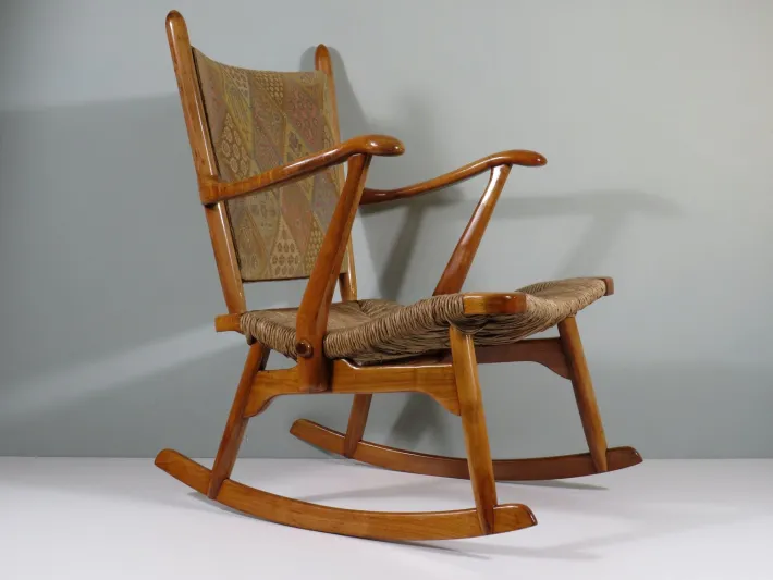 Pamono Mid-Century Rocking Chair from De Ster Gelderland, 1960s Outlet
