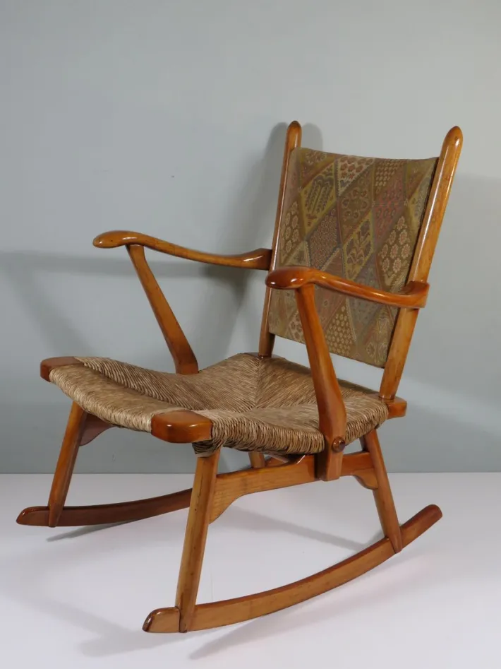 Pamono Mid-Century Rocking Chair from De Ster Gelderland, 1960s Outlet