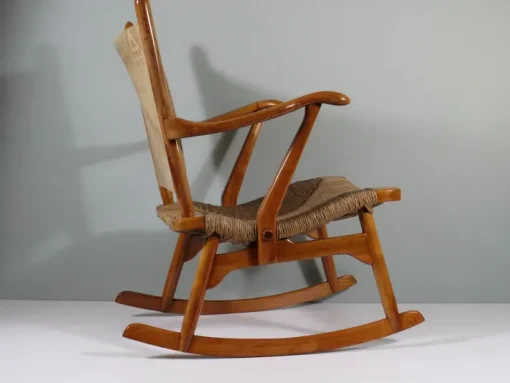 Pamono Mid-Century Rocking Chair from De Ster Gelderland, 1960s Outlet